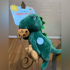 - Fringe Dog Toy Dinosaur Holiday Munchies 12” With Squeaker